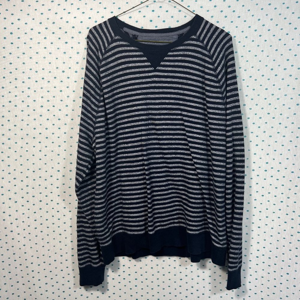 Banana Republic Vintage Blue & White Striped Long Sleeve Shirt